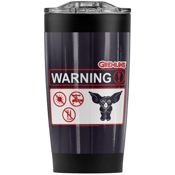 Gremlins Warner Stainless Steel Tumbler 20 oz Coffee Travel Mug/Cup, Vacuum Insulated & Double Wall with Leakproof Sliding Lid | Great for Hot Drinks and Cold Beverages