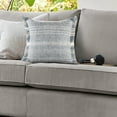 thumbnail image 5 of Mally Hand-Woven Striped Polyester Throw Pillow, Denim Blue/Ivory, 20" x 20", Count per Pack 1, 5 of 10