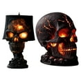thumbnail image 6 of Happydeer Skull Desk Lamp Gothic Magma Skull Lamp Spooky LED Human Skull Desk Light for Halloween Party Mantel Decoration (Type A), 6 of 13