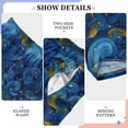 thumbnail image 4 of Wobogo Christmas Gift Elements Blue Swirled Waves Long Pajama Pants Bottoms Soft Sleepwear with Pockets, 4 of 9