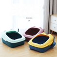 thumbnail image 4 of Semi-enclosed cat litter box cat toilet pet supplies high border anti-splash cat litter box large cat litter shovel ShopWise Round, 4 of 10