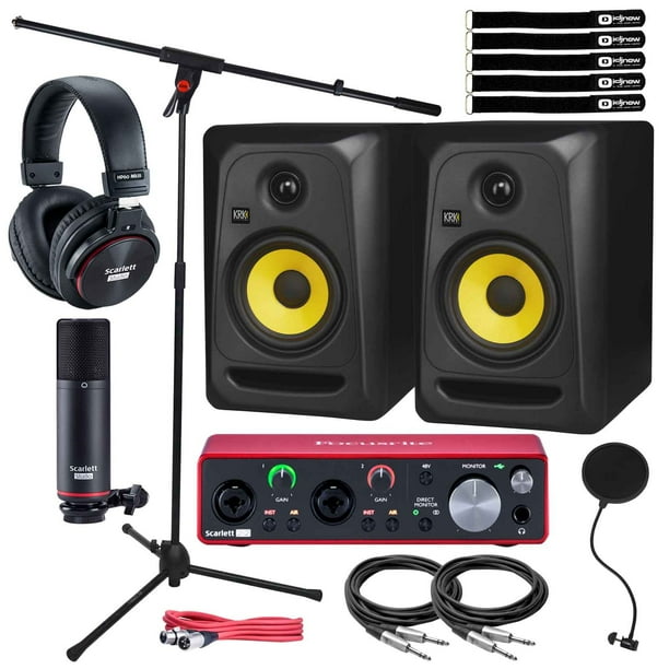 (2) KRK CL5G3 5" Biamp Powered Studio Monitors with Focusrite 3rd