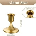 thumbnail image 3 of hulanddfd Brass Taper Candle Holders, 2.8"x2.6" Metal Small Candlestick Holders Table Centerpiece for Wedding Party Mantel Holiday Dining Table Decor, 3 of 4