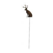 Village Wrought Iron RGS-267 Jackalope Rusted Garden Stake