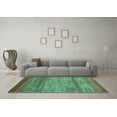 thumbnail image 3 of Ahgly Company Indoor Rectangle Abstract Turquoise Blue Contemporary Area Rugs, 2' x 5', 3 of 4