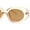 Peach - Brown, variant on Womens Iconic Mod Thick Plastic Oval Round Classic Sunglasses Tortoise - Black