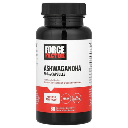 Force Factor Ashwagandha , 600 mg , 60 Vegetable Capsules