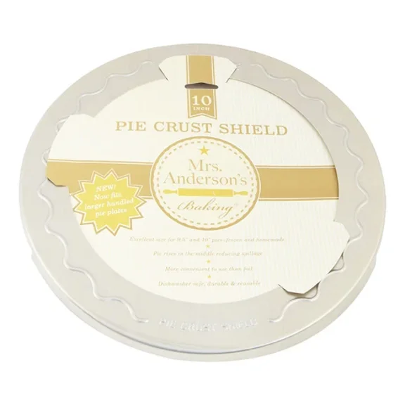 Mrs. Anderson'S Baking 10 In. L Pie Crust Shield Silver