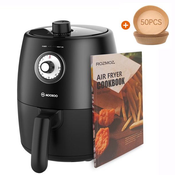 MOOSOO Air Fryer 2 Quart Small Air Fryer Oven Oilless with Free Air
