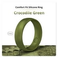 thumbnail image 1 of Crocodile Green Breathable Silicone Ring For Men 6mm Bandwidth, 1 of 6