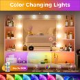 thumbnail image 4 of COMHOMA Pink Vanity Desk with Mirror and Lights, Hairdryer Holder, 5 Drawers, Bedroom Dresser Table for You, 4 of 10