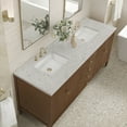 thumbnail image 3 of James Martin Vanities 72" Double Vanity, Carbon Oak w/ 3 CM Eternal Jasmine Pearl Quartz Top, 3 of 7