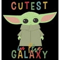 thumbnail image 2 of Girl's Star Wars: The Mandalorian Grogu Cutest in the Galaxy Graphic Cropped T-Shirt Black Medium, 2 of 3