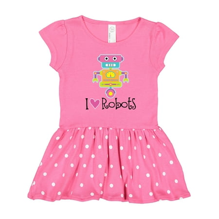 

Inktastic Robotics Girl I Love Robots Gift Toddler Girl Dress