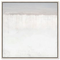 Fading Tranquility Canvas Minimalist Abstract by Art Remedy, Silver Frame, 20" x 20"
