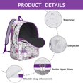 thumbnail image 4 of Night Owl School Backpack – Snowy Owl Print Pattern Bookbag with Cute Cartoon Big Eyes for Daily Use and Travel, 4 of 5
