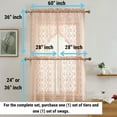thumbnail image 4 of THD Bella Floral Rod Pocket Lace Short Cafe Swags for Small Windows - 28 x 36 Inch Length (Blush Pink Swags, Set of 2), 4 of 6
