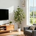 thumbnail image 6 of 2-Pack 4FT Artificial Trees, Faux Flower Plants in Decorative Pots, 6 of 9