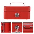 thumbnail image 3 of Caja De Dinero Depósito Bancario Acero Estaño Seguridad Contenedor De Caja Chica Caja De Dinero Con Cerradura Con Llaves Sweethay HA024848-01, 3 of 6