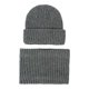 thumbnail image 1 of Gorro de invierno para niños, gorro de punto para invierno, conjunto de bufanda, gorro de punto a rayas para niños y niñas, gorro sólido para bebé, 1 of 6