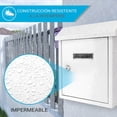 thumbnail image 3 of Buzón de Pared a Prueba de Intemperie con Cerradura Serenelife, Acero Galvanizado, Tapa Metálica para Cartas, Periódicos y Dinero, Buzón para Exterior, Oficina, Casa y Negocios, 3 of 7
