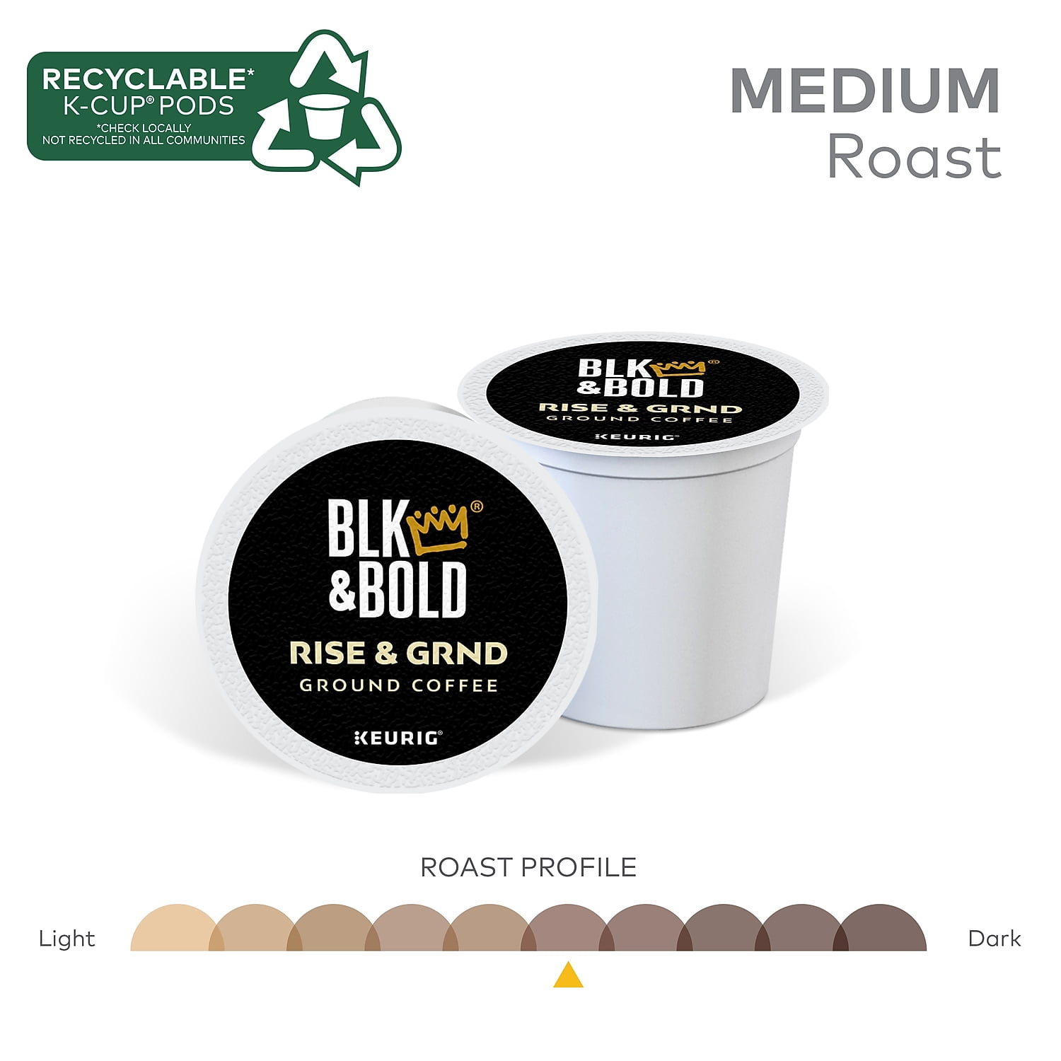 Rise & GRND Medium Roast - Keurig K-Cup Coffee Pods 20ct