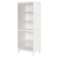 thumbnail image 1 of Bibliothèque en Bois à 4 Étagères de 70 Po de Hauteur - Blanc, 1 of 5