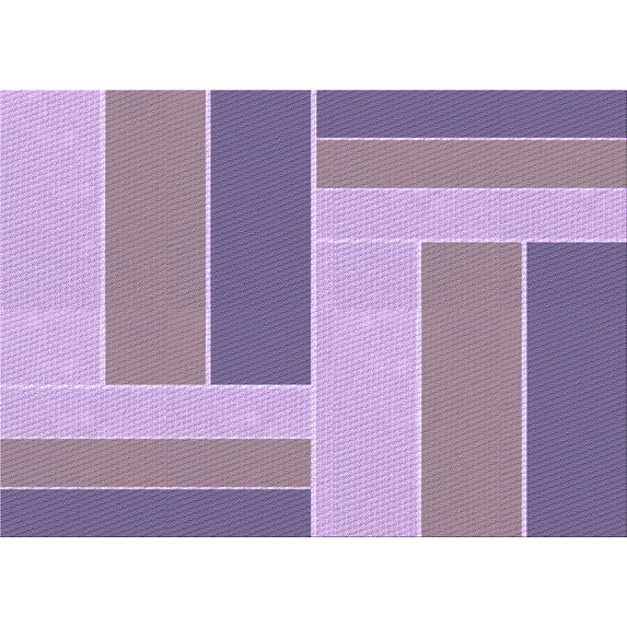 Ahgly Company Machine Washable Indoor Rectangle Transitional Plum Purple Area Rugs, 2' x 4'