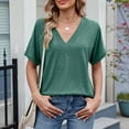thumbnail image 2 of Summer Tops for Women 2025 Work Cute Big Gym Tshirts Comfy Basic Fitted Short Sleeve Tees Skims Dupes Shirt Clearance Deals, 2 of 7
