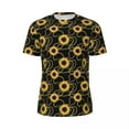 thumbnail image 5 of Gold Chain Print T Shirt Summer Sunflowers Stylish Classic T Shirts Fashion Tshirt For M, 5 of 5