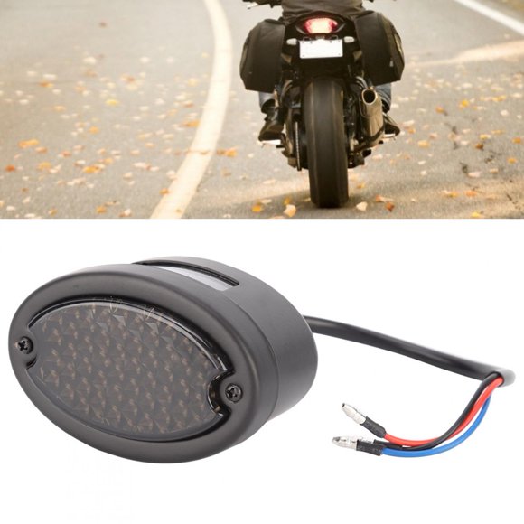 Motorcycle Motorcycle Retro LED Rear Tail Light Indicator Stop Brake License Plate Lamp Smoked Lens