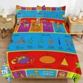 thumbnail image 3 of TEMU Colorful Kids Learning Chart Bedding Set Couple Bedclothes Pillowcase Customized Home Textiles Bed Set for Bedroom Decoration, 3 of 6