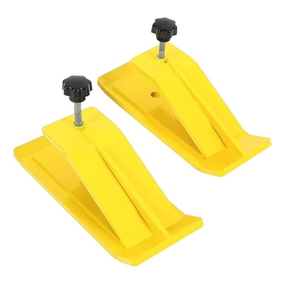 2 Pcs Universal Tractor Bucket Protector Compatible with Loaders Ski Edge Protector Powder Coated Heavy Duty Steel Yellow Durable