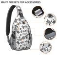 thumbnail image 4 of Nautical Anchor and Boat Pattern Lightweight Crossbody Sling Backpack Multi-Functional Design Durable for Travel Coastal Hiking and Outdoor Activities, 4 of 5