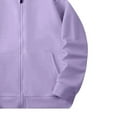 thumbnail image 4 of Odeerbi Kids Boys Girls Winter Fleece Lined Jacket Kids Toddler Hoodie Outwear Long Sleeve Pullover Sweatshirt 2025 Casual Top Teen Girl Clothes Coat with Pocket Purple 10-11 Years, 4 of 5