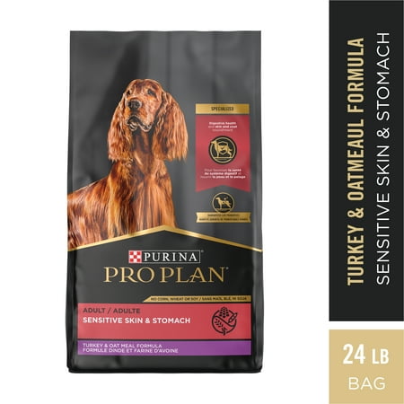 Purina Pro Plan High Protein Dry Dog Food, SPECIALIZED Sensitive Skin & Stomach Turkey & Oat Meal Formula, 24 lb. Bag