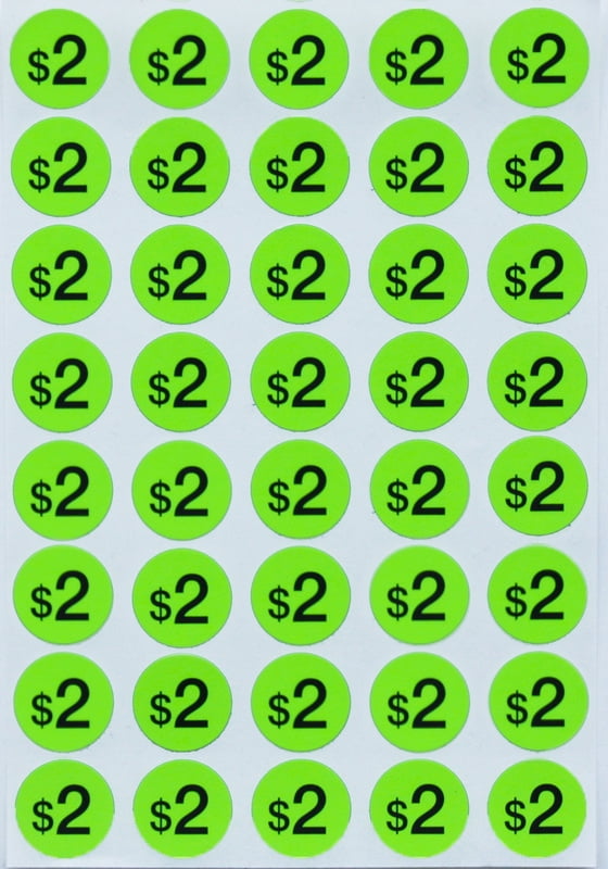 Preprinted price tags stickers, Pricing labels for retail 3/4" inch 19mm amount 3.00, Bonus
