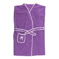 thumbnail image 7 of Shrysg Women's Terry Home Cloth Bathrobe Short Sleeve Absorbent Quick Dry Pajamas with Waist Belt and Pocket Purple, 7 of 7