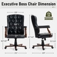 thumbnail image 2 of AVAWING Ergonomic Executive Office Chair, Vintage Faux Leather Swivel Work Chair, Black, 2 of 7