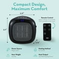 thumbnail image 4 of Good Housekeeping Wall-Mount Indoor Space Heater w/ Thermostat, 750W, Black, 4 of 12