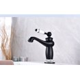 thumbnail image 2 of Grifo de lavabo retro, grifo de cerámica de latón, grifo mezclador antiguo vintage, grifo de agua fría/caliente, decoración de repuesto para cocina, baño, negro, 2 of 5