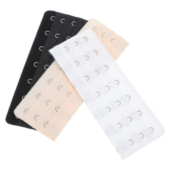 Masteelf 3pcs Stainless Steel Bra Extender with 7 Hooks and 3 Rows Elastic Strap Extensions for Women