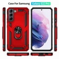 thumbnail image 6 of Decase For Samsung Galaxy S22 Plus,Slim Shockproof Magnetic Metal Ring Stand Hard PC Case Cover,Red, 6 of 7