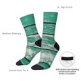thumbnail image 4 of Pofeuu Old Green Wooden Print Crew Socks, Adult Running Hiking Socks for Youth and Adult, 4 of 6