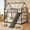 Black, variant on HighSound Metal House Bunk Bed with Convertible Slide, Ladder & Safety Guardrail, Twin over Twin Low Bunk Bed with House Shape & Roof, White