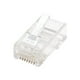 Intellinet UTP Cat5e RRJ-45 J45 Modular Plugs, 2-prong, for stranded wire, 15 ������ gold plated contacts, 100 pack - Connecteur Network - (M) - UTP - CAT 5e (pack de 100) – image 1 sur 3