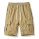 thumbnail image 1 of pstuiky Pantalones cortos deportivos para hombre, Pantalones cortos cargo casuales de moda para hombre, con bolsillos y botones, cintura elástica Pantalones cortos de baloncesto, 1 of 9
