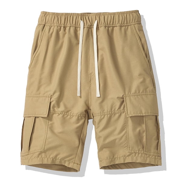 pstuiky Pantalones cortos deportivos para hombre, Pantalones cortos cargo casuales de moda para hombre, con bolsillos y botones, cintura elástica Pantalones cortos de baloncesto
