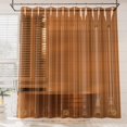 thumbnail image 2 of Cortina de ducha AmazerBath Premium EVA transparente marrón impermeable, 2 of 8