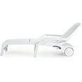 thumbnail image 4 of Topbuy Patio Lounge Chair Chaise Recliner Adjustable Backrest All Weather for Outdoor&Indoor Wheels White, 4 of 6